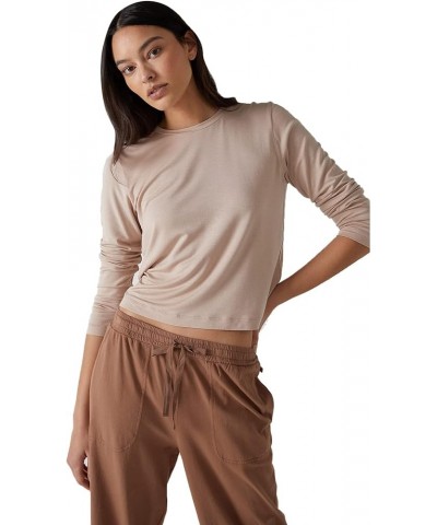 Women's Pacifica Long Sleeve Cotton Shirt Nude $16.43 T-Shirts