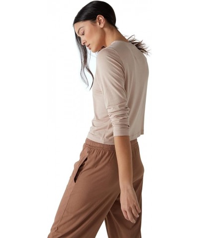 Women's Pacifica Long Sleeve Cotton Shirt Nude $16.43 T-Shirts