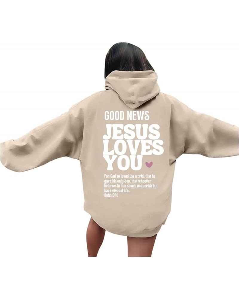 Oversized Hoodie For Women Faith Over Fear Sweatshirts Casual Shape Print Long Sleeve Hooded Drawstring Pullover Hoodie Tops ...