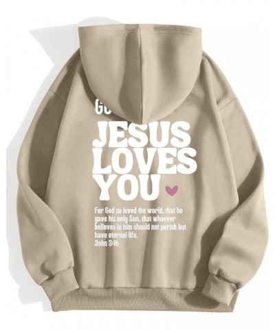 Oversized Hoodie For Women Faith Over Fear Sweatshirts Casual Shape Print Long Sleeve Hooded Drawstring Pullover Hoodie Tops ...