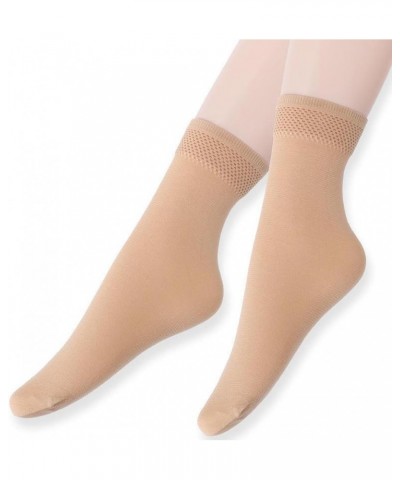 Women's 10-12 Pairs Modal Opaque Ankle High Tights Hosiery Socks 12 Beige $9.94 Socks