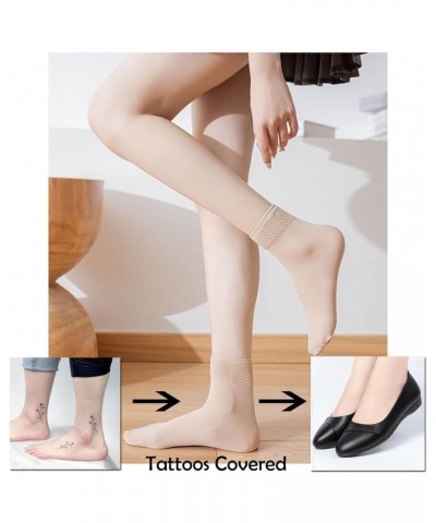 Women's 10-12 Pairs Modal Opaque Ankle High Tights Hosiery Socks 12 Beige $9.94 Socks