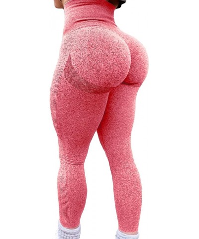 High Waist Butt Lift Seamless Leggings for Women Peach Booty Workout Gym Active Pants Tights 0 Smile Booty Peach Pink $10.39 ...