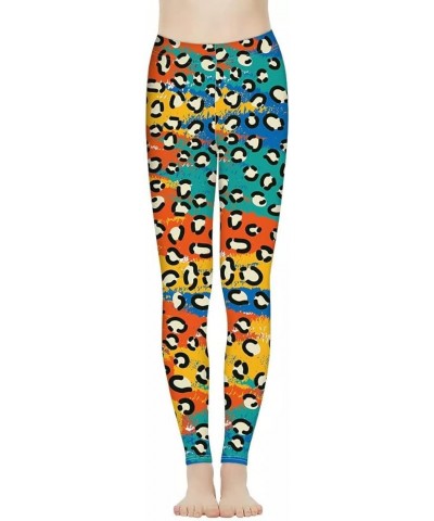 High Waisted Legging for Women Indoor Sports Soft Athletic Pant for Yoga Workout Colorful Leopard $10.43 Leggings