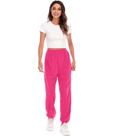 Women's Casual Cinch High Waist Sport Running Jogging Harem Pants Sweatpants Jogger Pants Baggy Trousers Hot Pink $3.00 Others