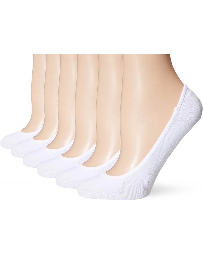 Women's Moisture Wicking Low Cut No Show Socks, 6-Pairs White $8.84 Socks