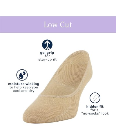 Women's Moisture Wicking Low Cut No Show Socks, 6-Pairs White $8.84 Socks