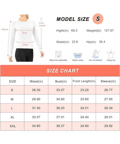 Women's Thermal Fleece Running Athletic Shirt Compression Baselayer Tops Long Sleeve Workout Tops with Thumb Holes White1 $17...