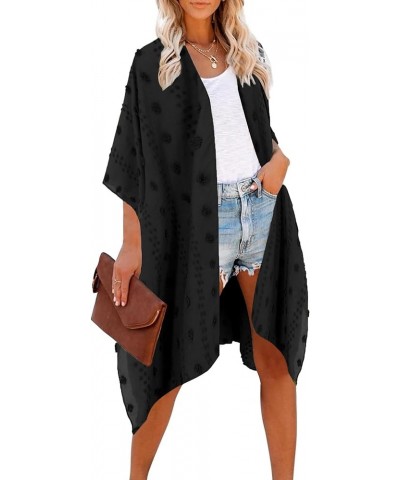 Women Summer Bikini Kimono Bathing Suit Cover Ups for Swimwear Black2 $13.31 Swimsuits