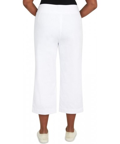 Women's Petite Banded Denim Capri White $18.43 Jeans