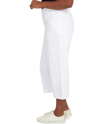 Women's Petite Banded Denim Capri White $18.43 Jeans