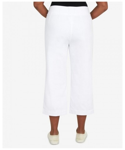 Women's Petite Banded Denim Capri White $18.43 Jeans