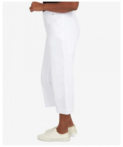 Women's Petite Banded Denim Capri White $18.43 Jeans