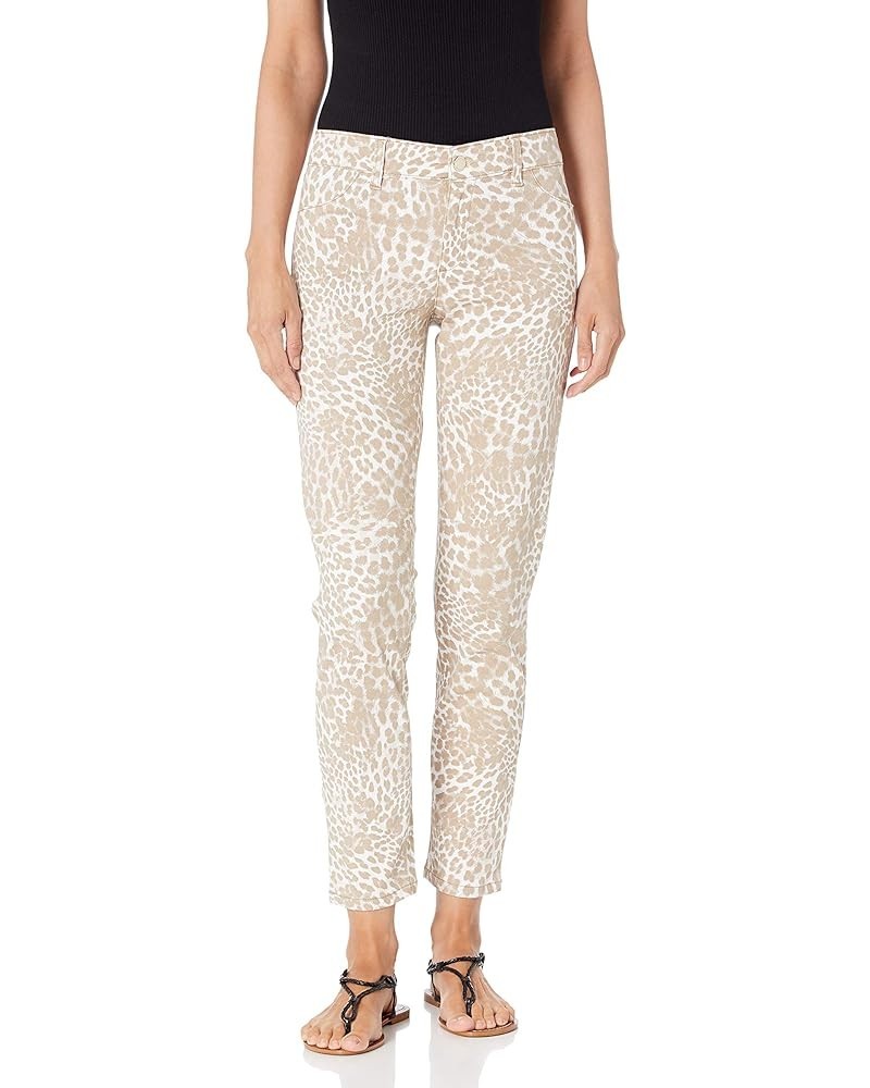 Women's Puckered Four Pocket Cotton Twill Pant Latte/Wht $17.27 Pants