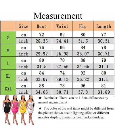 Women Elegant Mesh Sheer Bodycon Mini Dress Spaghetti Strap Pearl Beaded Tunic Cocktail Dress Club Night Yellow $19.68 Dresses