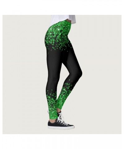 Holiday Printed Leggings Slim Tummy Control Summer Outfits High Waisted Green Pants for Running Cycling Yoga C3a-a $8.52 Acti...