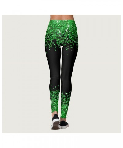 Holiday Printed Leggings Slim Tummy Control Summer Outfits High Waisted Green Pants for Running Cycling Yoga C3a-a $8.52 Acti...