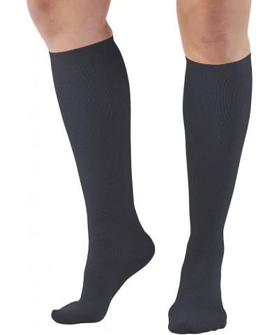 AW Style 112 Women's Microfiber 15-20mmHg Knee High Socks Black $12.98 Socks