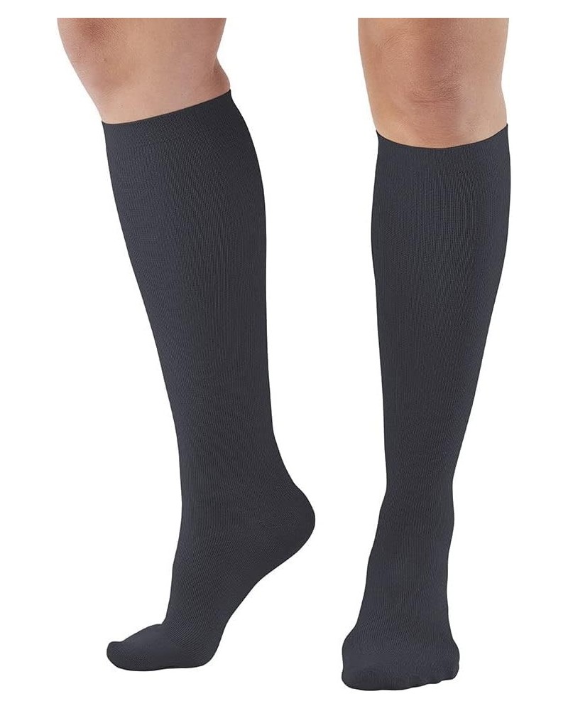 AW Style 112 Women's Microfiber 15-20mmHg Knee High Socks Black $12.98 Socks