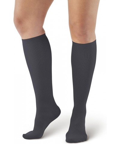 AW Style 112 Women's Microfiber 15-20mmHg Knee High Socks Black $12.98 Socks