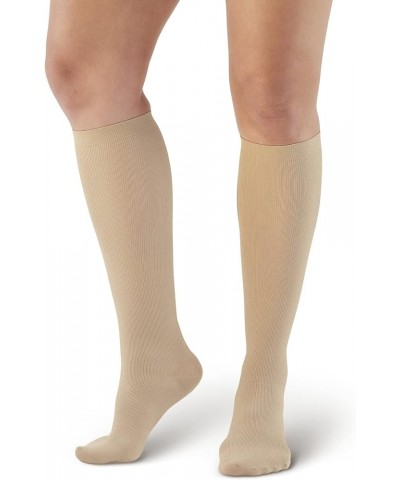 AW Style 112 Women's Microfiber 15-20mmHg Knee High Socks Black $12.98 Socks