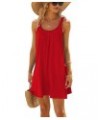 Women's Beach Dress Bikini Beachwear Coverups Casual Vacation Short Summer Halter Dresses Red $15.30 Swimsuits