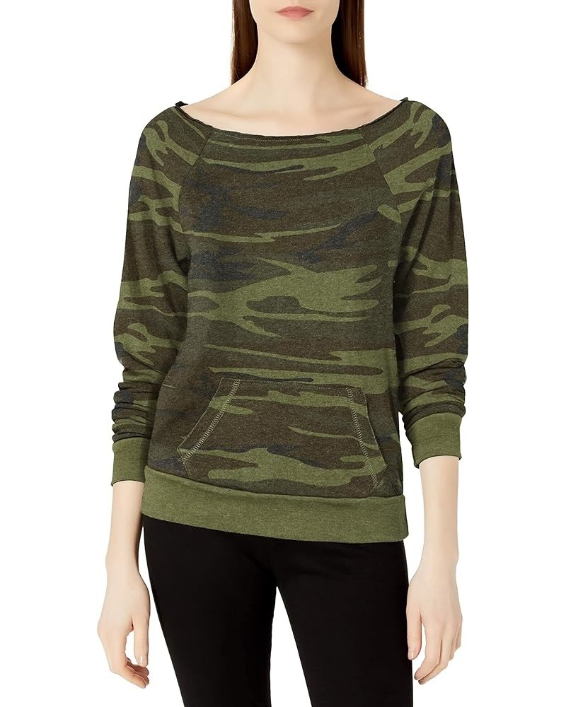 Women's Maniac Printed Eco-Fleece Sweatshirt Camo $13.52 Hoodies & Sweatshirts