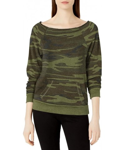 Women's Maniac Printed Eco-Fleece Sweatshirt Camo $13.52 Hoodies & Sweatshirts