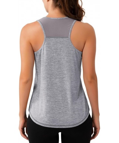 Womens Workout Tops Sleeveless Racerback Tank Tops Mesh Yoga Athletic Running Shirts Gym Clothes for Women Grey $13.79 Active...