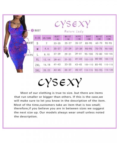 Bodycon Dresses for Women Sexy Tank Tie-dye Sleeveless Club Party Summer Basic Midi Dresses Purple Leopard $13.72 Dresses