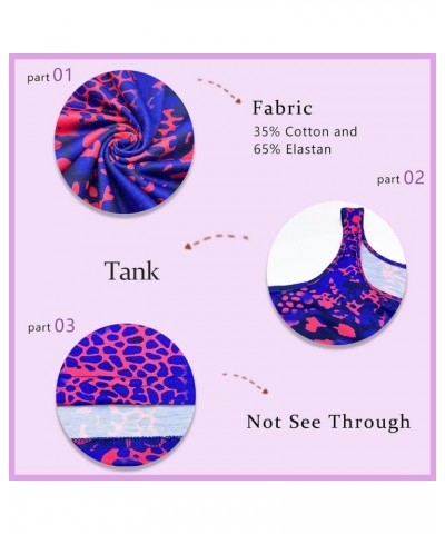 Bodycon Dresses for Women Sexy Tank Tie-dye Sleeveless Club Party Summer Basic Midi Dresses Purple Leopard $13.72 Dresses