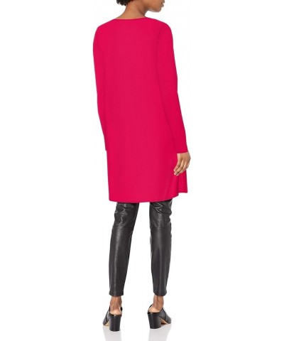 Women's Long Sleeve Open Front Cardigan Fuchsia $12.76 Sweaters