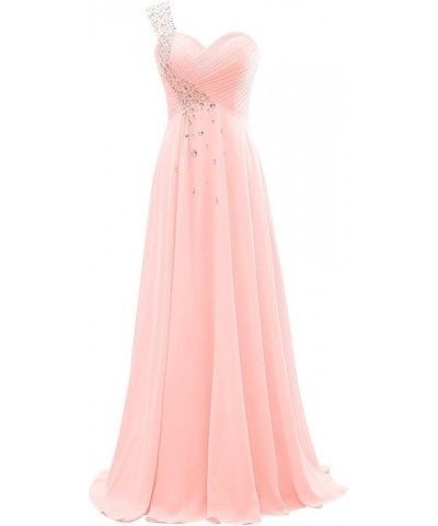 Women's One Shoulder Chiffon Floor-Length Evening Formal Prom Dresses Long Orange $36.26 Dresses