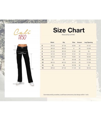 Women's Work Pants – Mid Rise Relaxed Fit Straight Leg Cargo Casual Trousers with Multi Pockets Black $20.70 Pants