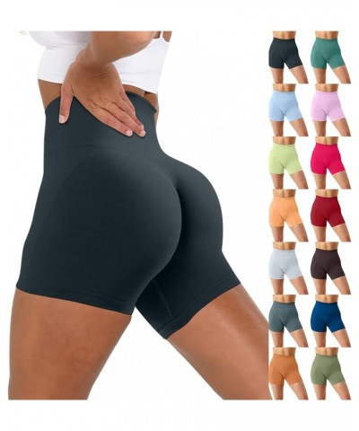 Gym Shorts Women Scrunch Butt High Waisted Yoga Workout Shorts Scrunch Booty Athletic Running Biker Shorts A Black $6.55 Shorts