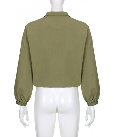 Trendy Crop Jacket for Women or Teen Gilrs Y2k Cropped Top Green 1 $15.59 Jackets