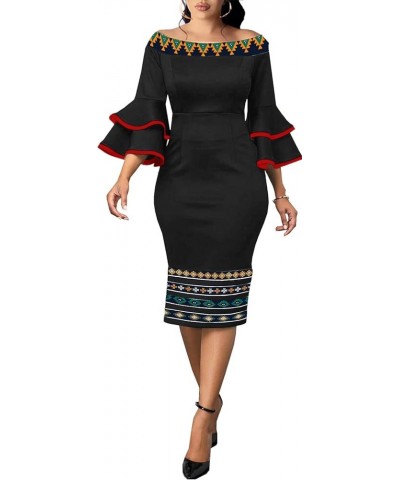 Women Sexy Bodycon Dresses Clubwear Elegant Crew Neck Long Sleeve Stretchy Pencil Cocktail Dress with Zipper Cblack $20.51 Dr...