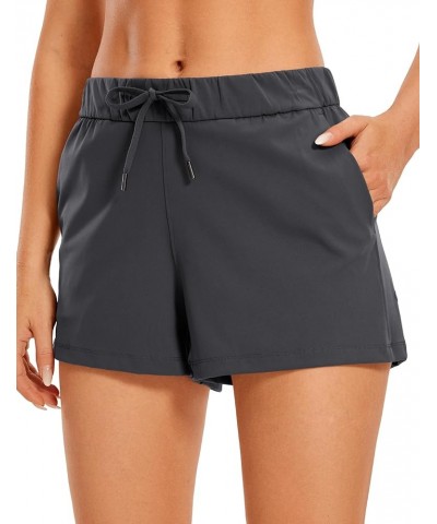 Stretch Shorts for Women Work Casual 2.5'' - Athletic Shorts with Pockets for Workout Travel Hiking Golf Ink Gray $13.05 Acti...