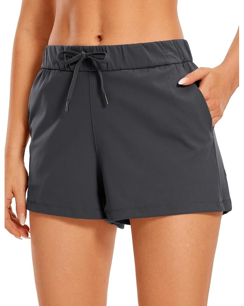 Stretch Shorts for Women Work Casual 2.5'' - Athletic Shorts with Pockets for Workout Travel Hiking Golf Ink Gray $13.05 Acti...