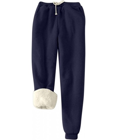 Fleece Lined Lounge Sets for Women 2 Piece Outfits Winter Warm Loungewear Sleepwear Pajamas Set 01-navy $20.75 Sleep & Lounge