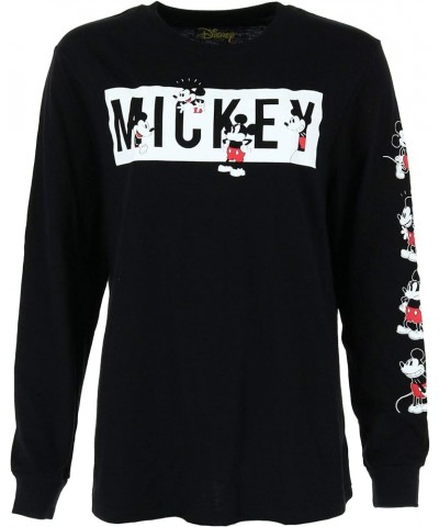 Disney Adult Many Mickey Long Sleeve Top Black $14.05 T-Shirts