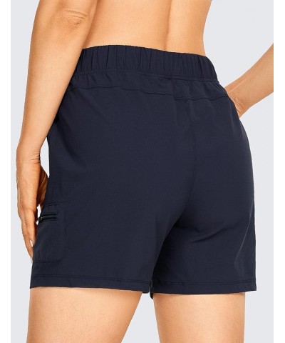 Women's Lightweight Cargo Hiking Shorts with Belt 6'' - Stretch Long Summer Athletic Outdoor Workout Shorts Pockets Navy $18....