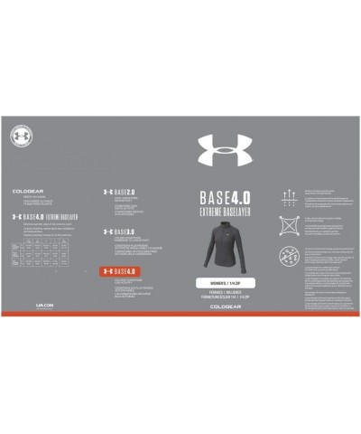 Women's Base 4.0 1/2 Zip Black (001)/Pitch Gray $39.27 Activewear