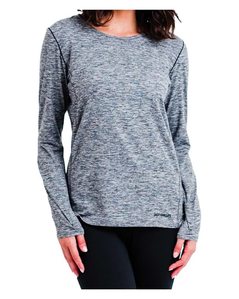 Women's Clima-Tek Crewneck Midweight Relaxed Fit Base Layer Medium Grey Heather $36.00 Activewear