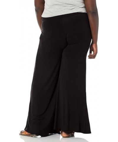 Women's Plus-Size Stretch Ity Knit Wide-Leg Palazzo Pant Black $10.55 Pants