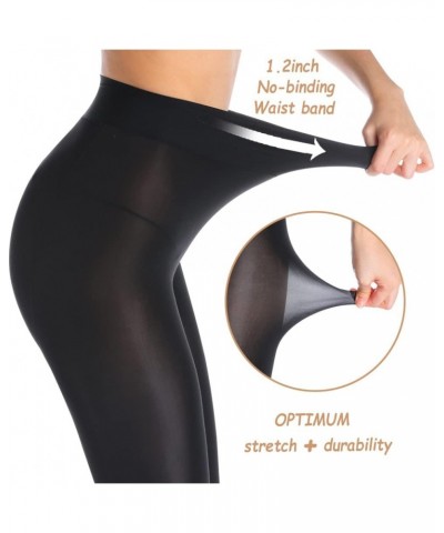 2 Pairs Women's Shiny Sheer Tights - 20D Control Top Pantyhose Super Sexy Black $10.59 Socks