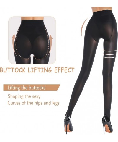 2 Pairs Women's Shiny Sheer Tights - 20D Control Top Pantyhose Super Sexy Black $10.59 Socks