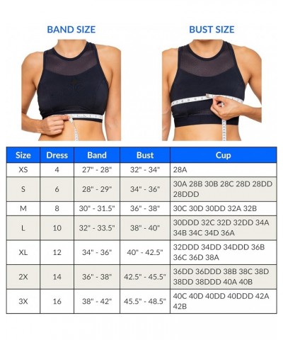 OYA Soft Sports Bra for Sensitive Skin, High Support, Breathable Compression, Moisture Wicking, Wireless Bra Contour Black $2...