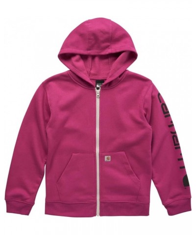 Girls CP9646 Long-Sleeve Full Zip Sweatshirt Festival Fuchsia $18.48 Hoodies & Sweatshirts