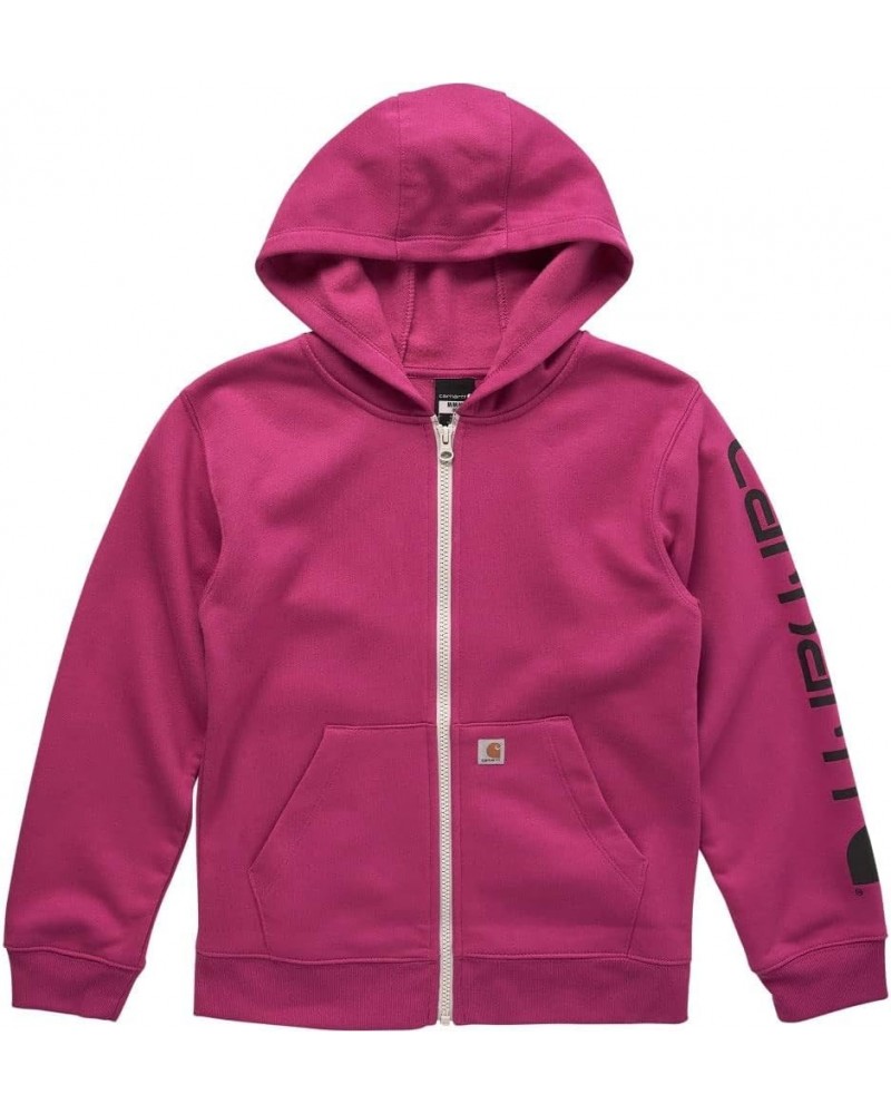 Girls CP9646 Long-Sleeve Full Zip Sweatshirt Festival Fuchsia $18.48 Hoodies & Sweatshirts